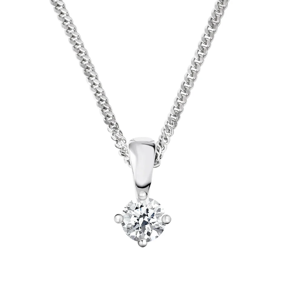 18ct White Gold Diamond Pendant - 0.20ct