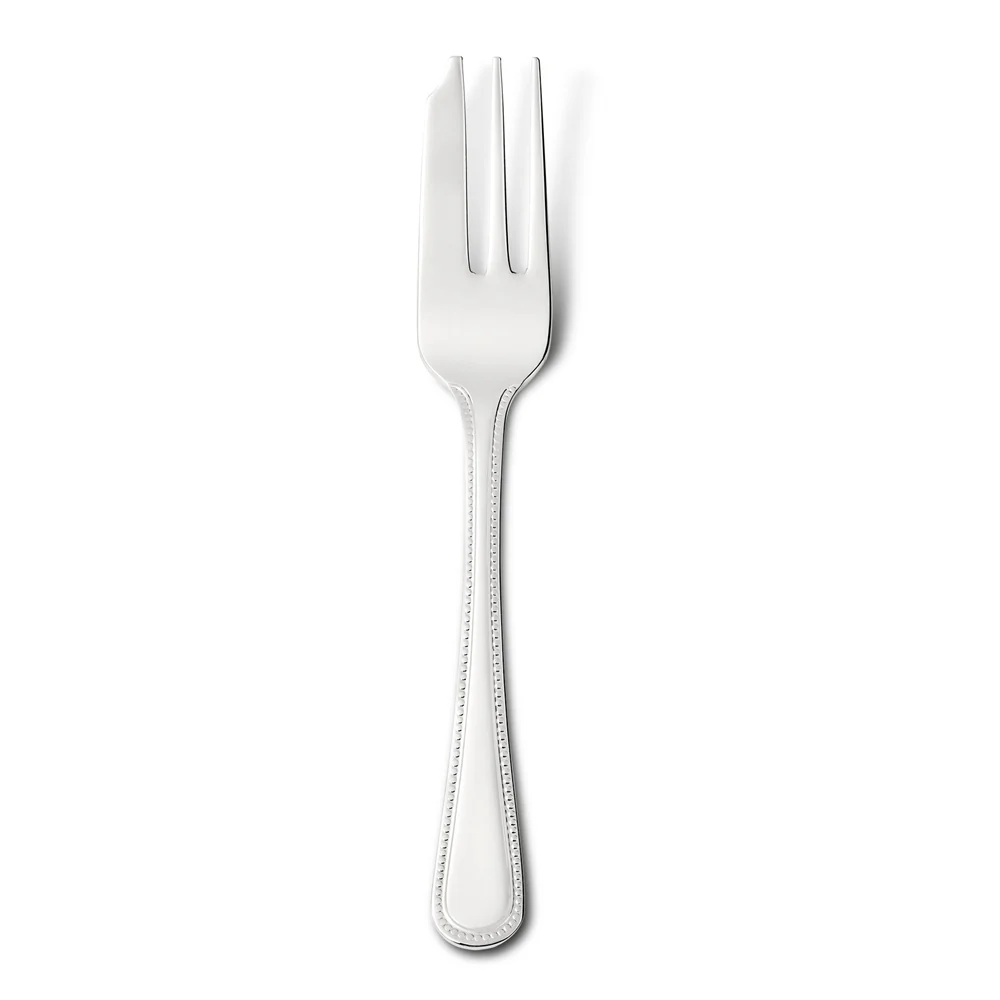 Bead Silver Plated Pastry Fork - Single