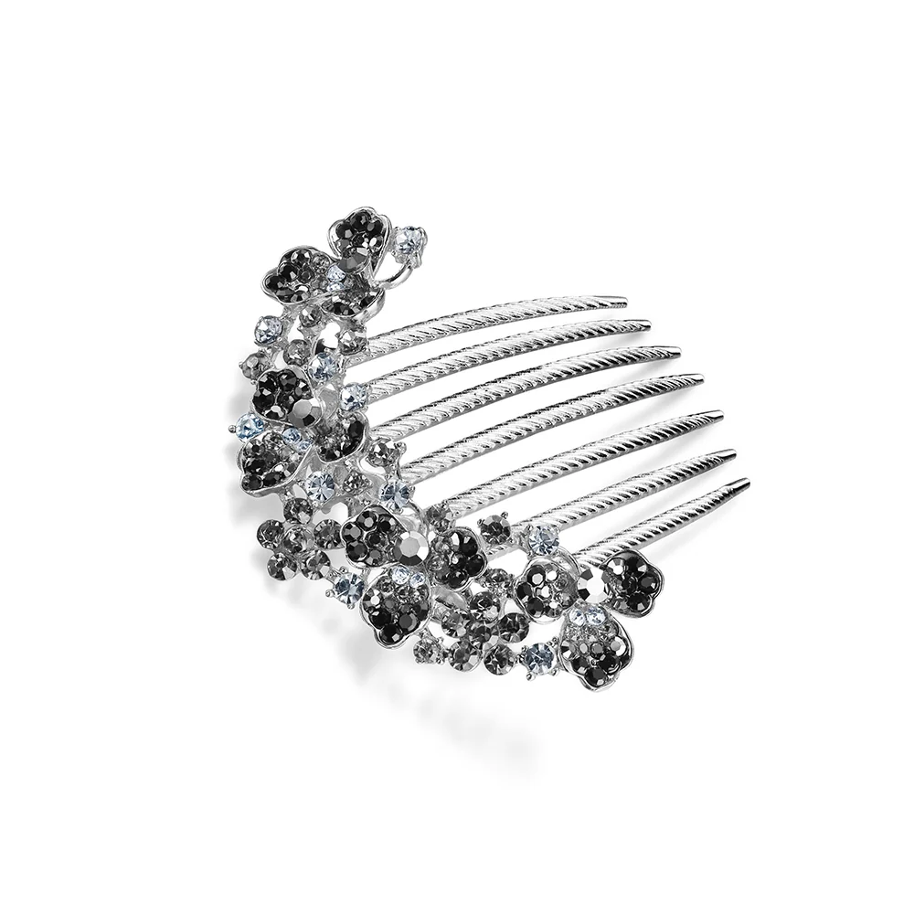 Hair Accessory with Black and Clear Stones
