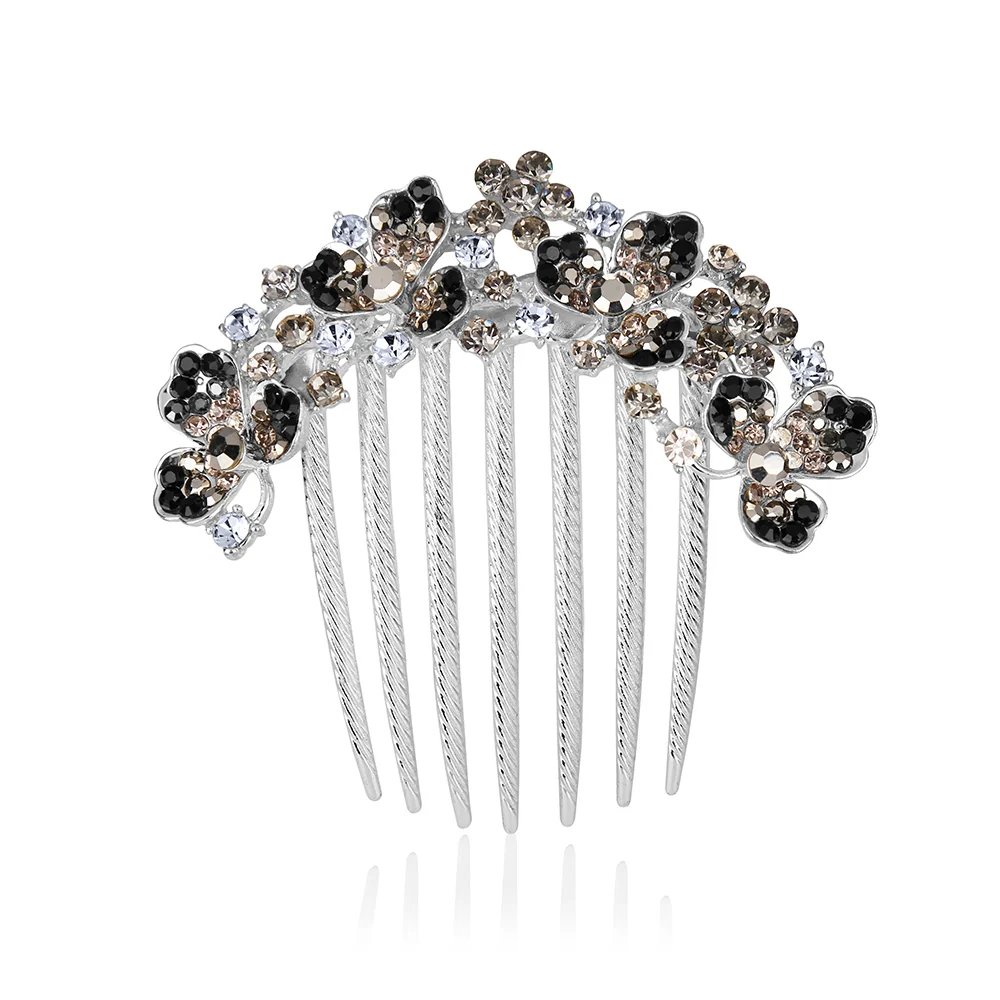 Hair Accessory with Black and Clear Stones - Image 2