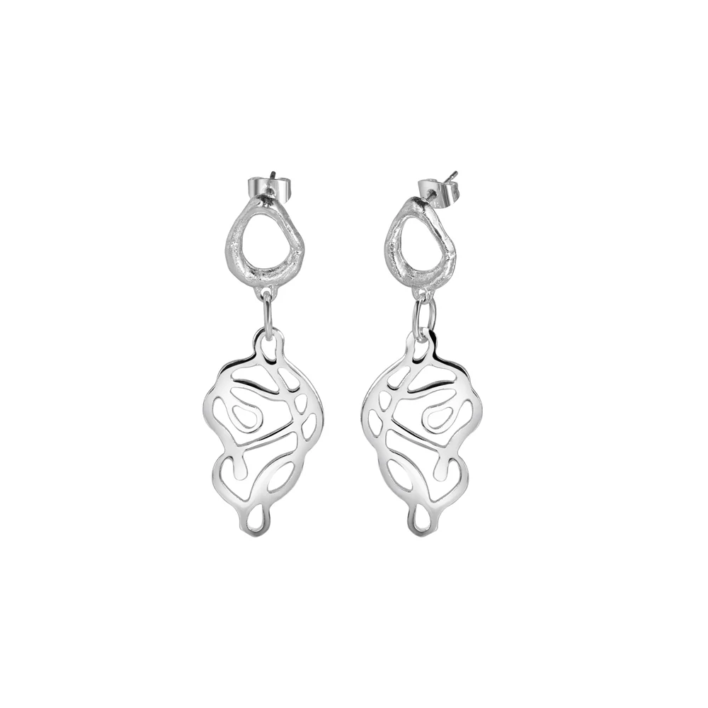 Molten Knot Drop Earrings