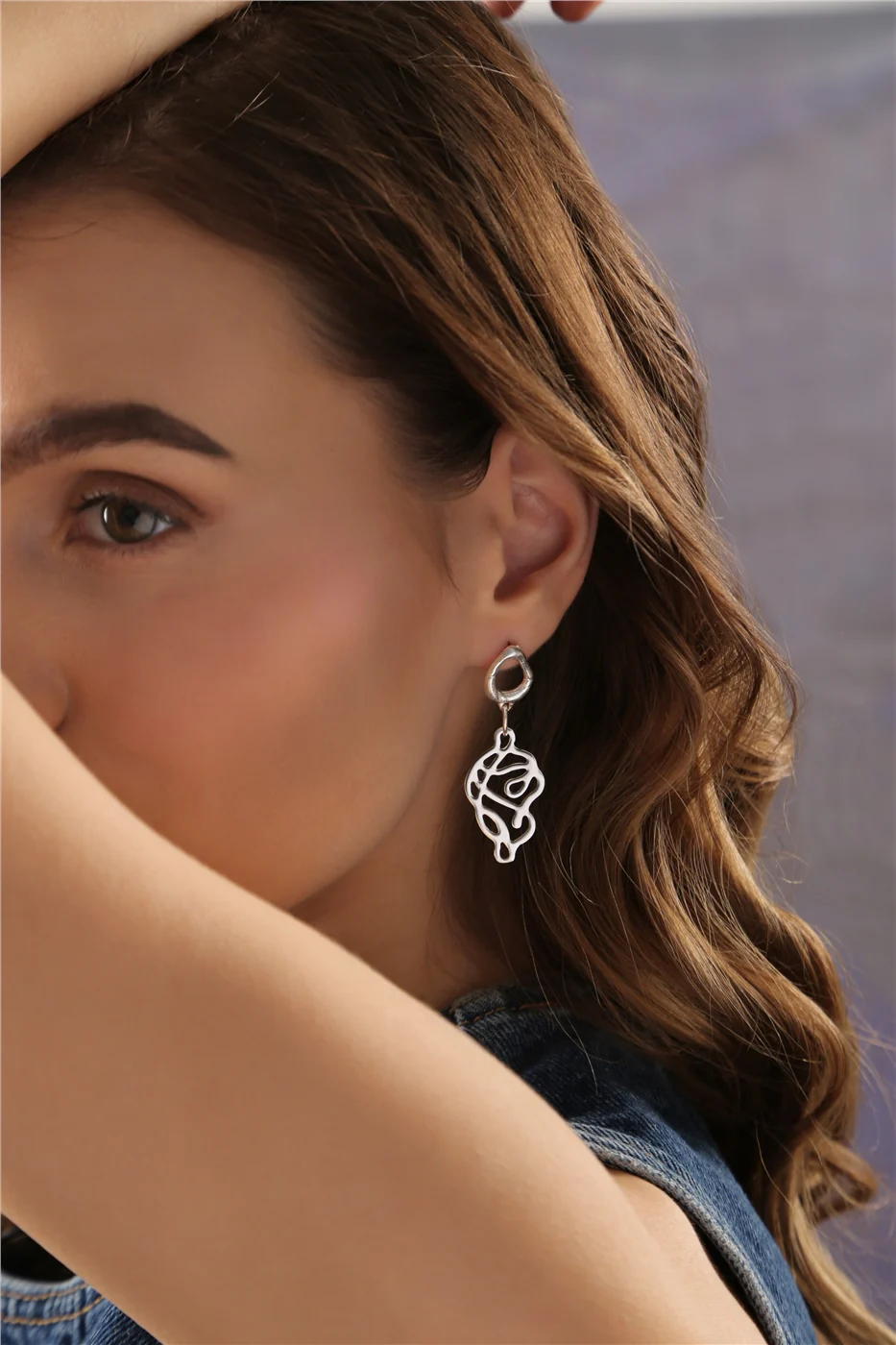Molten Knot Drop Earrings - Image 2