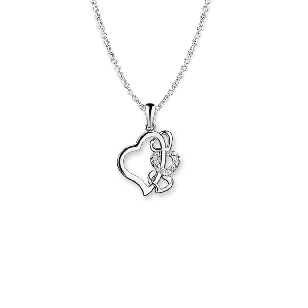 Multi Heart Pendant Clear