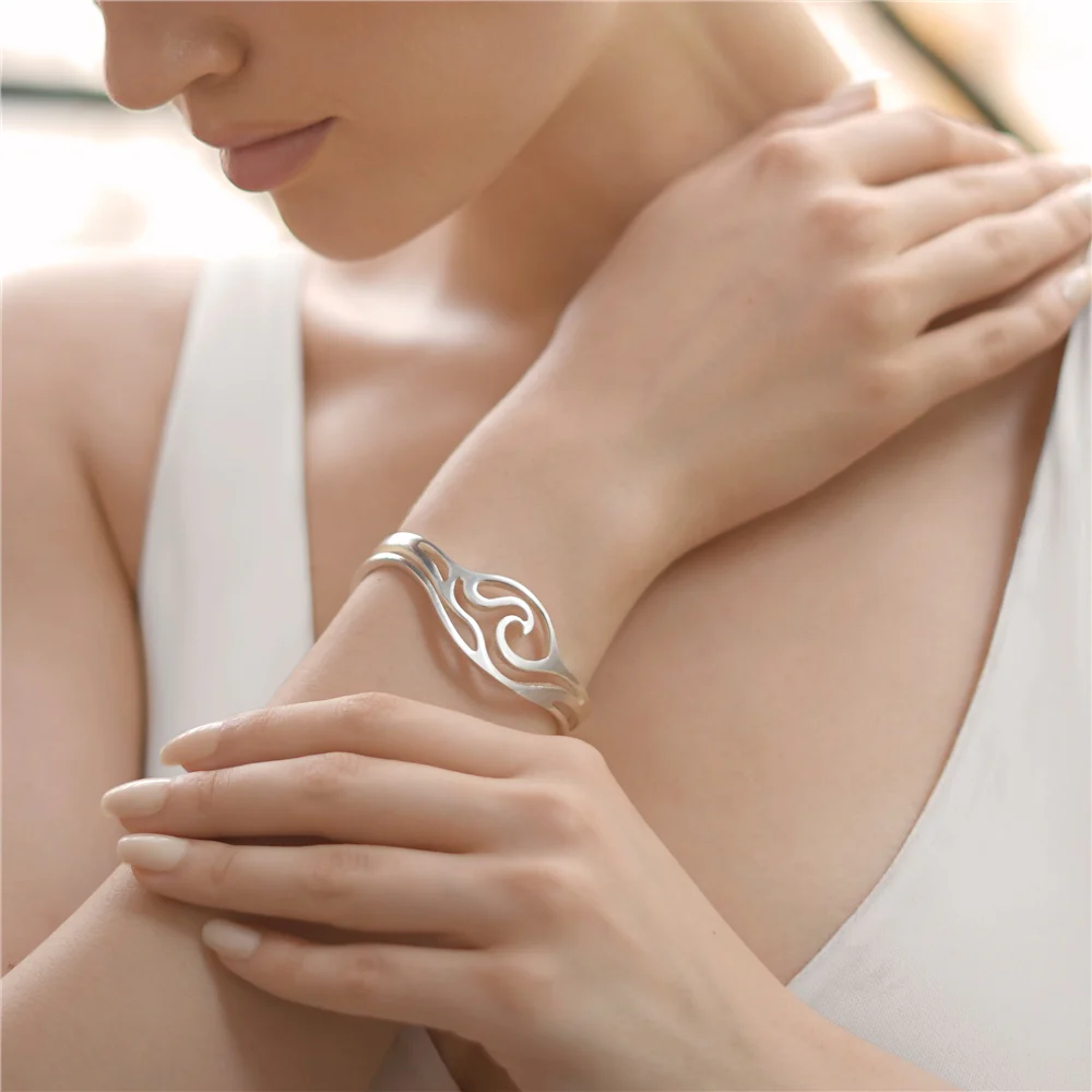Ocean Silver Plated Bangle - Image 2