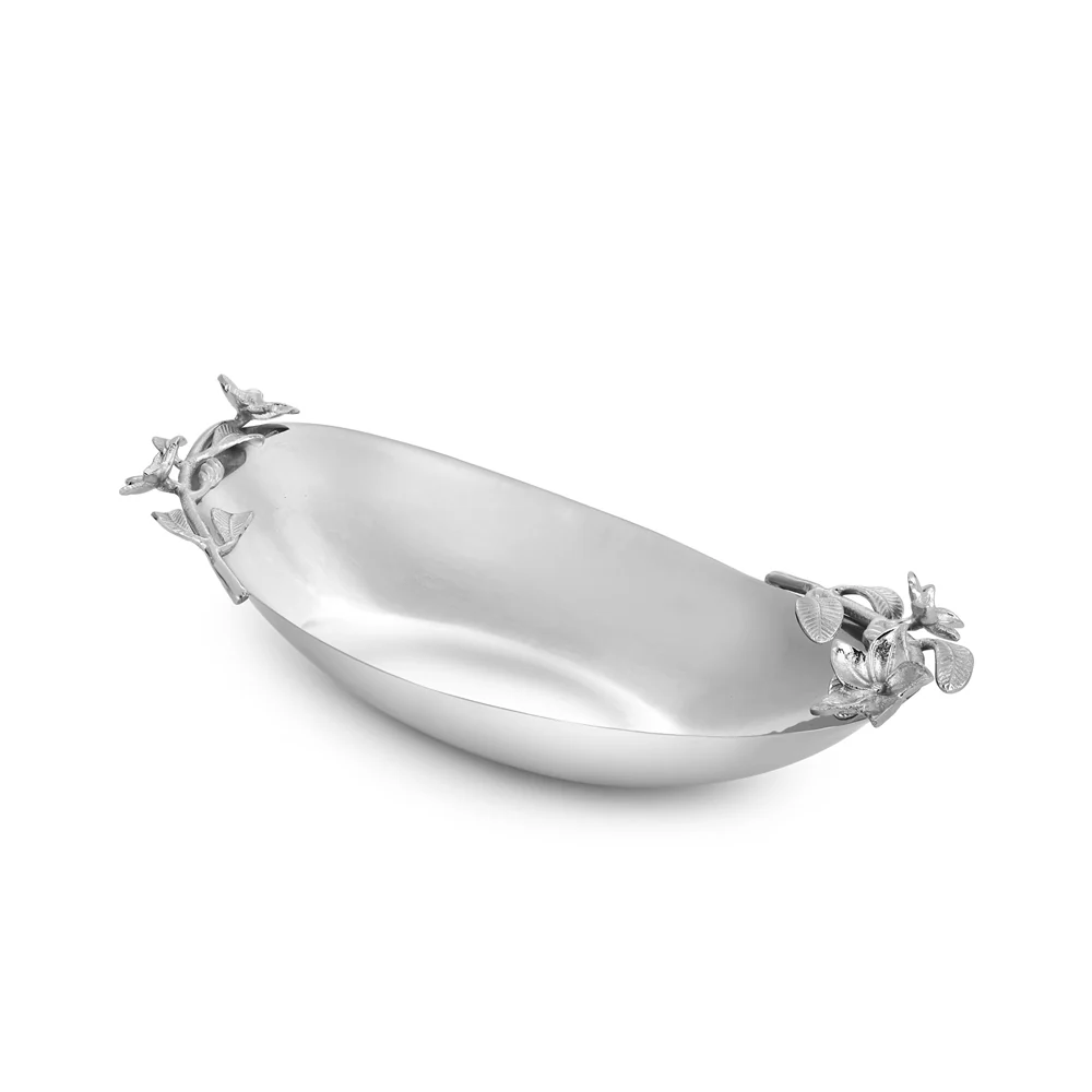 Oval Dish with Floral Motif - Image 3