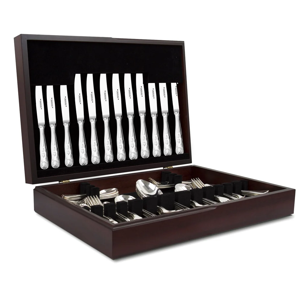 Silver Plated 124 Piece Cutlery Set - Kings