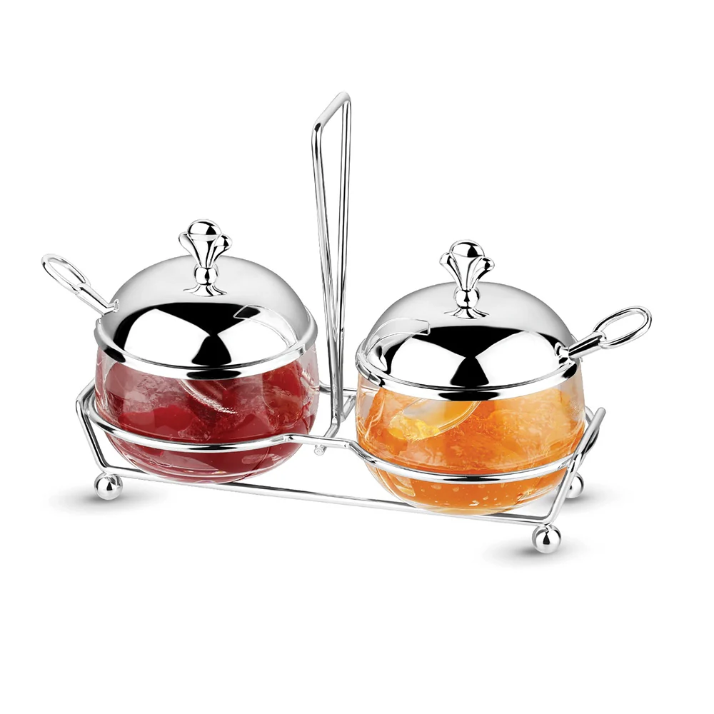 Silver Plated Double Jam Dish Set - Image 3