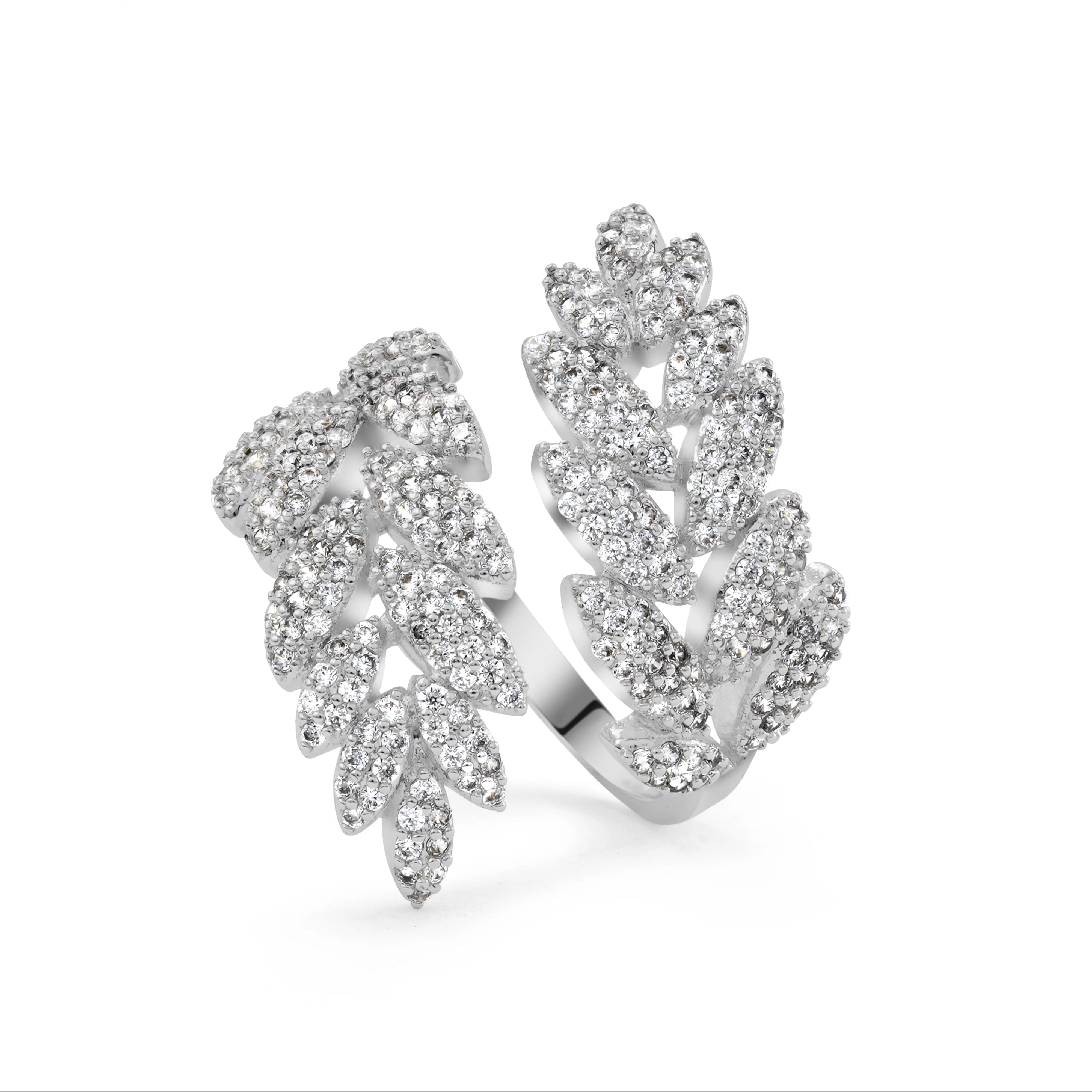Silver Plated Leaf Ring