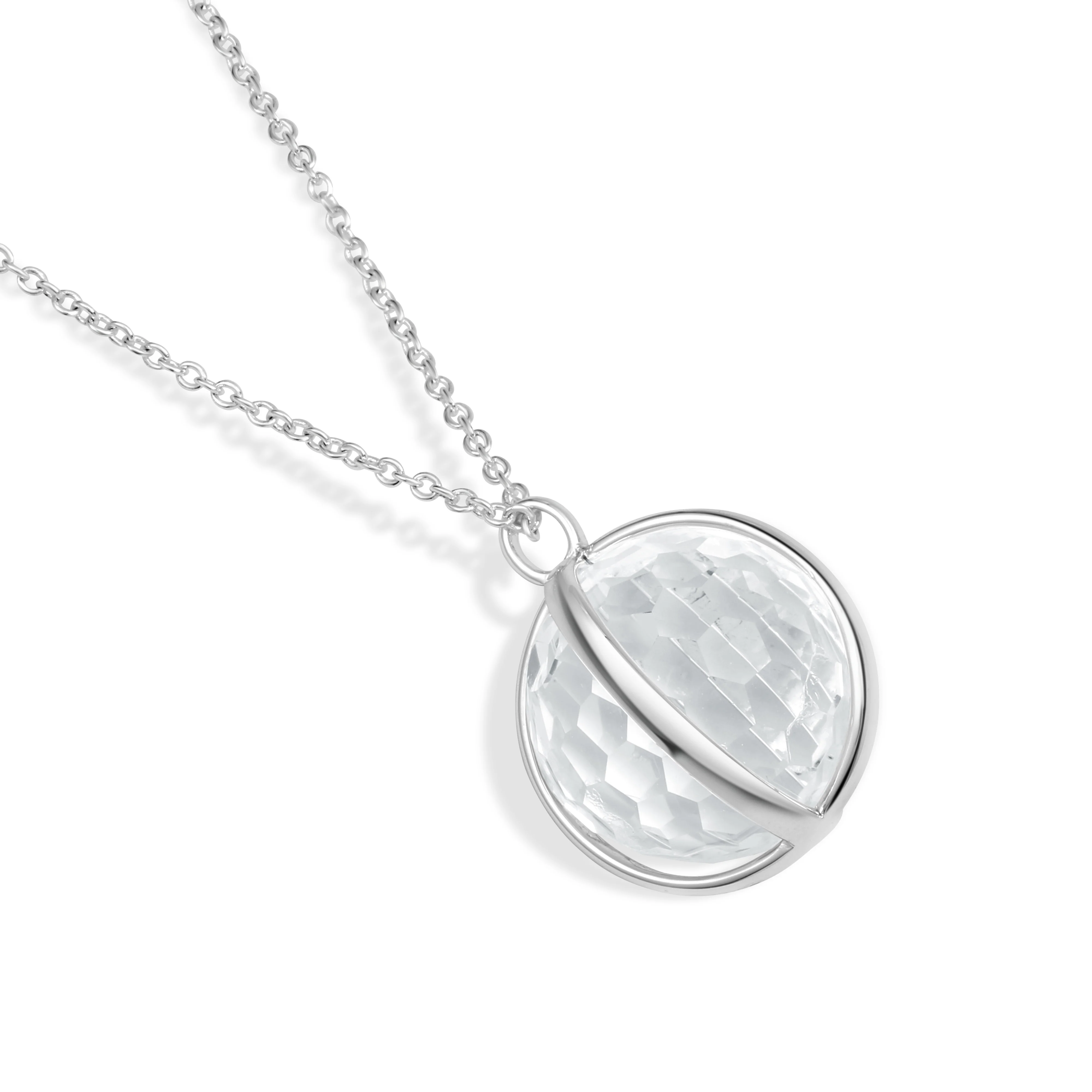 Silver Plated Sphere Pendant