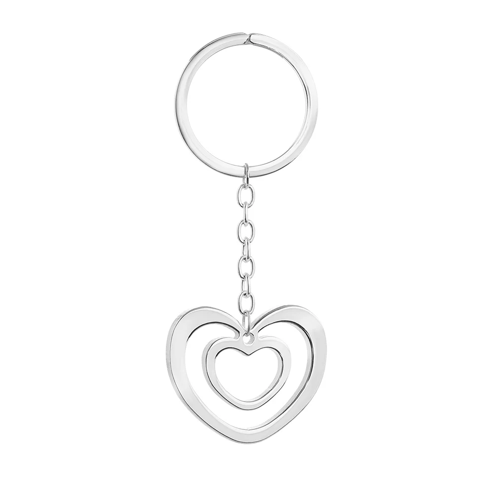 SP Double Heart Keyring