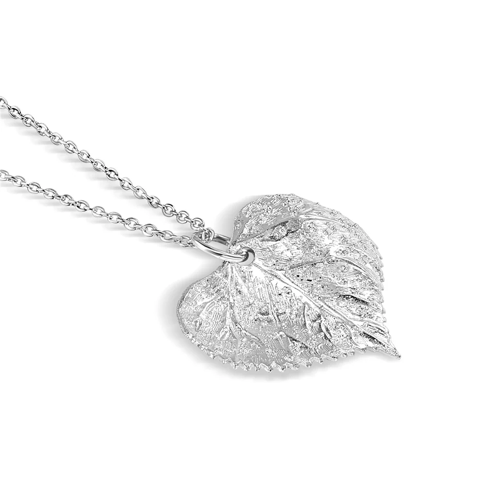Textured Leaf Pendant