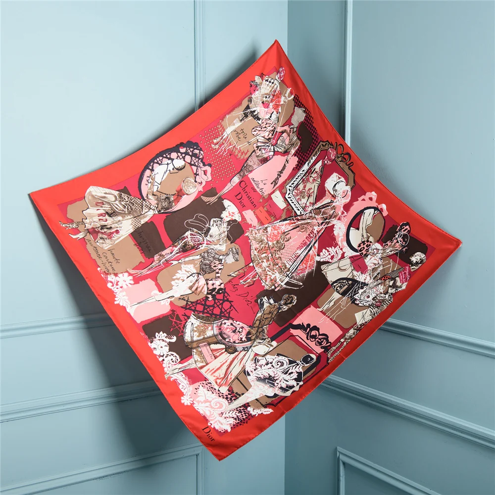 Vintage Christian Dior 100% Boxed Silk Scarf - Image 2