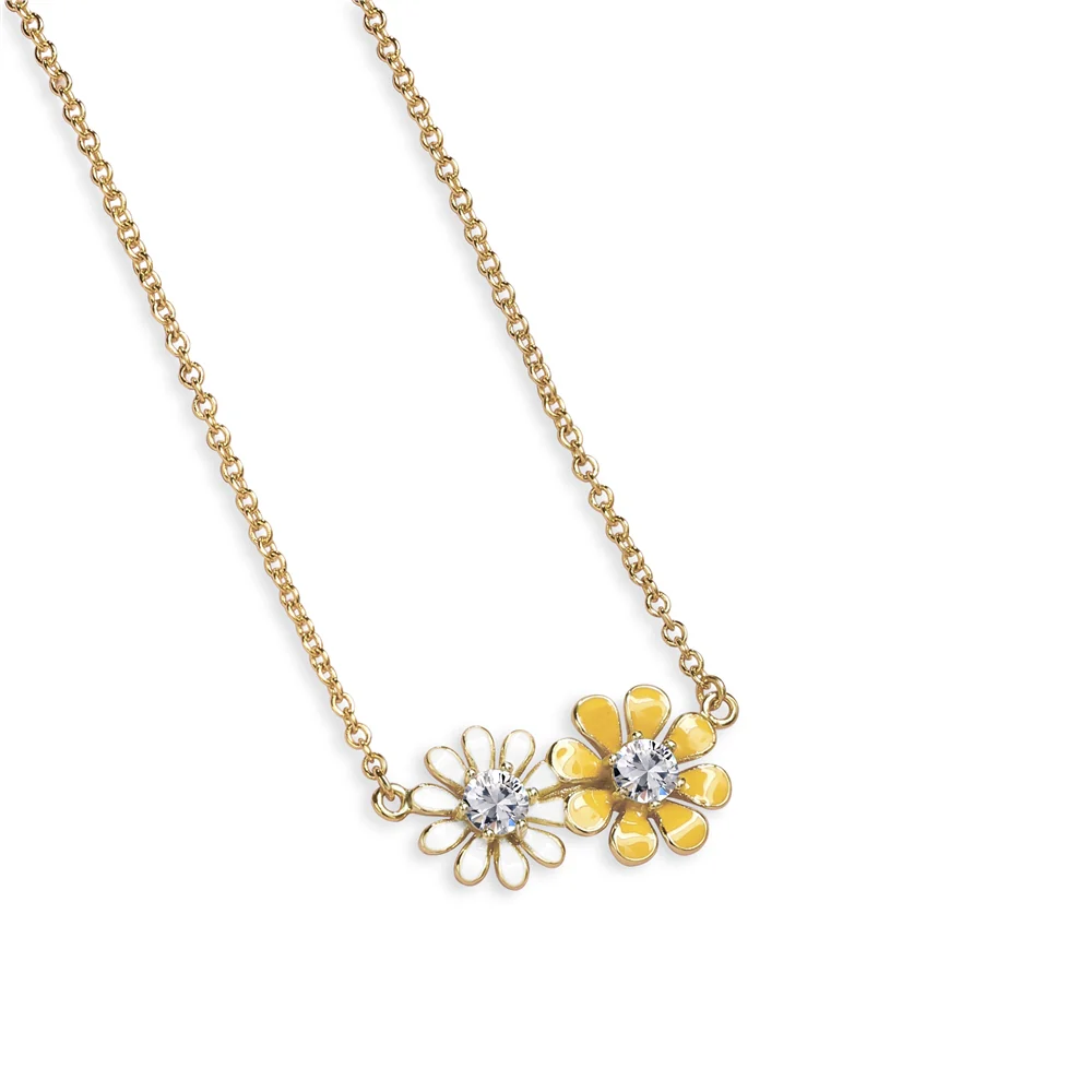Yellow and White Floral Pendant